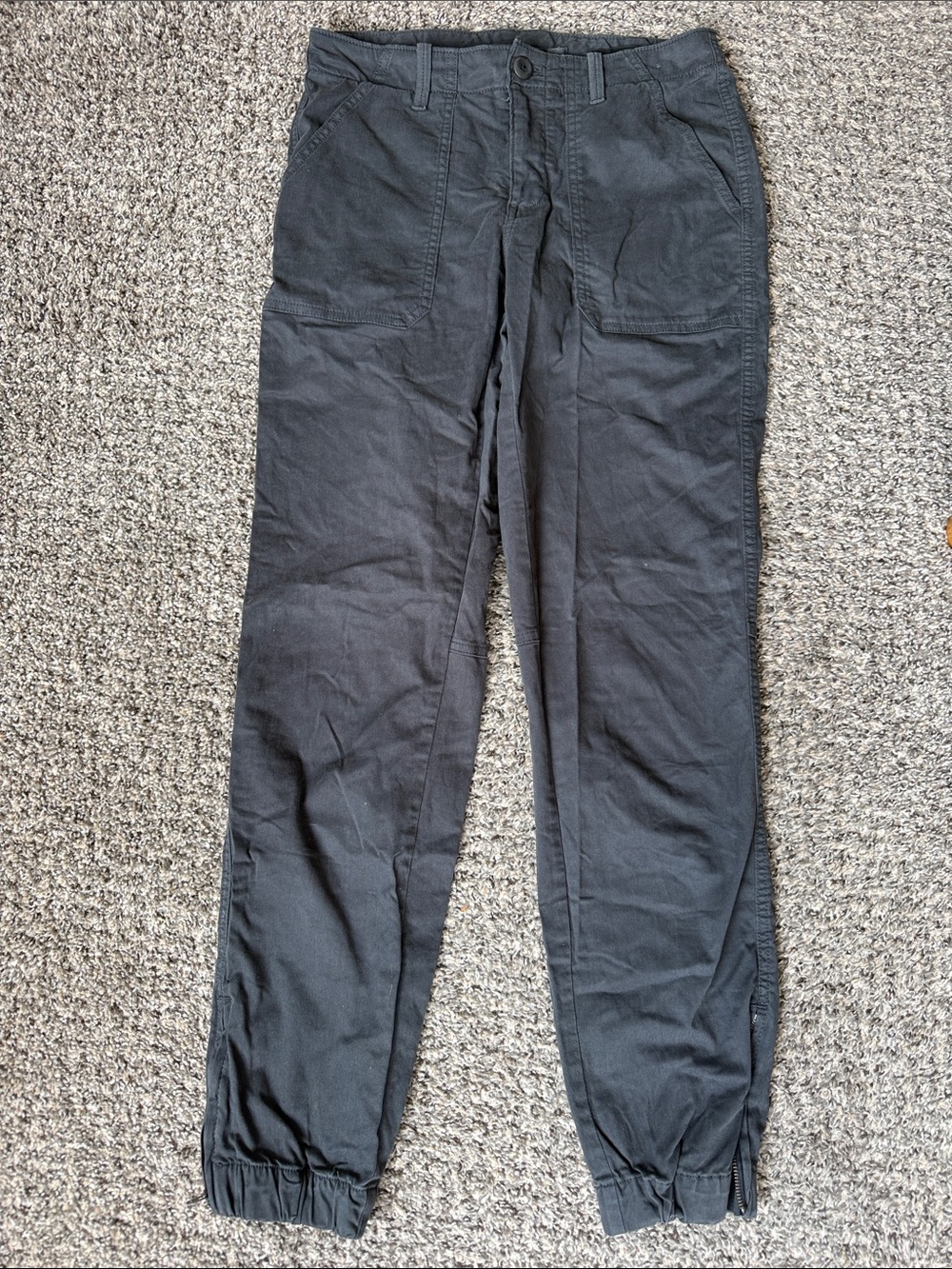 Banana Republic 4 Long Charcoal Jogger Cotton Utility Pants